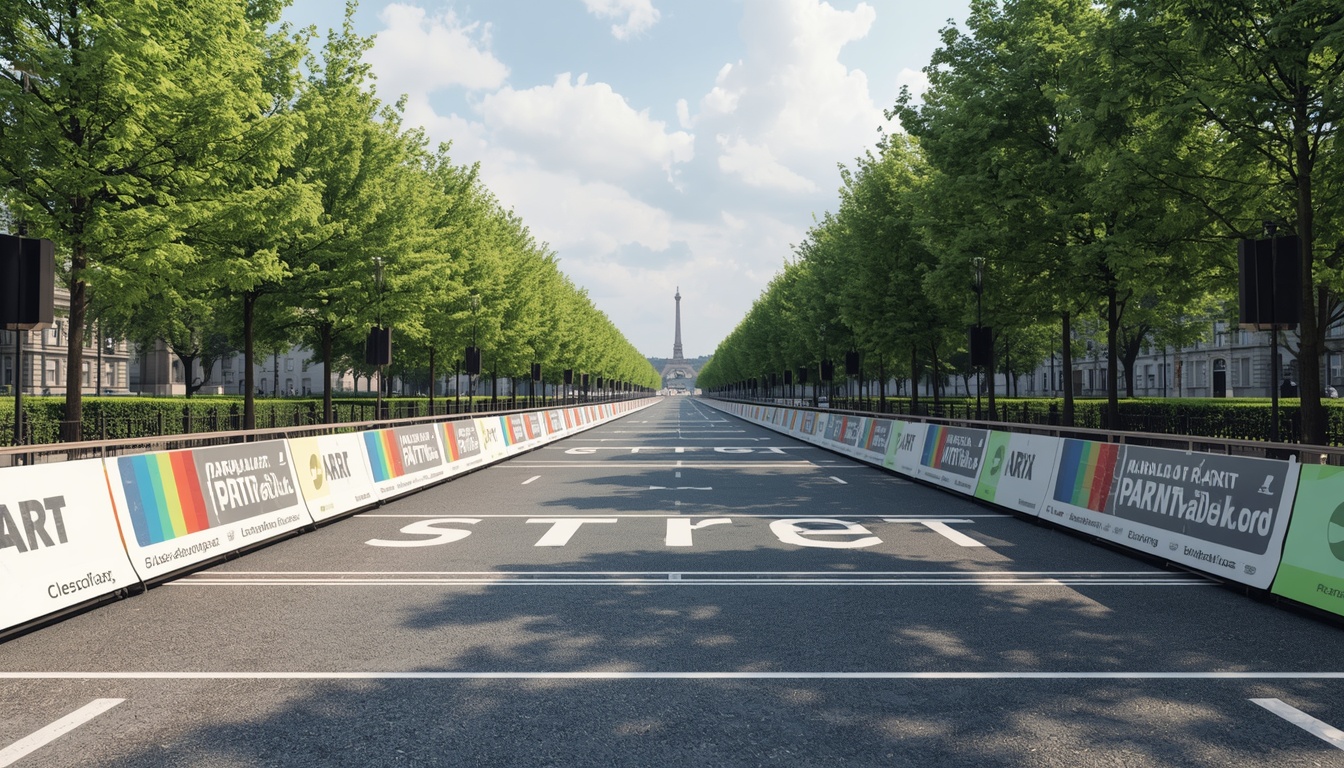 Tendonsenergy event setup at a London park cycling start line